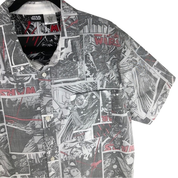 Star Wars Dark Side Reverse Print Camp Shirt RARE - Picture 2 of 6